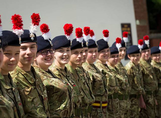 Army Cadets on parade in Rochdale in 2015