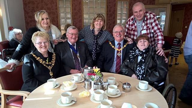 Deputy Mayor of Rochdale, Councillor Raymond Dutton Deputy and Mayoress of Rochdale, Mrs Elaine Dutton at the Springhill Hospice, Spring Fair