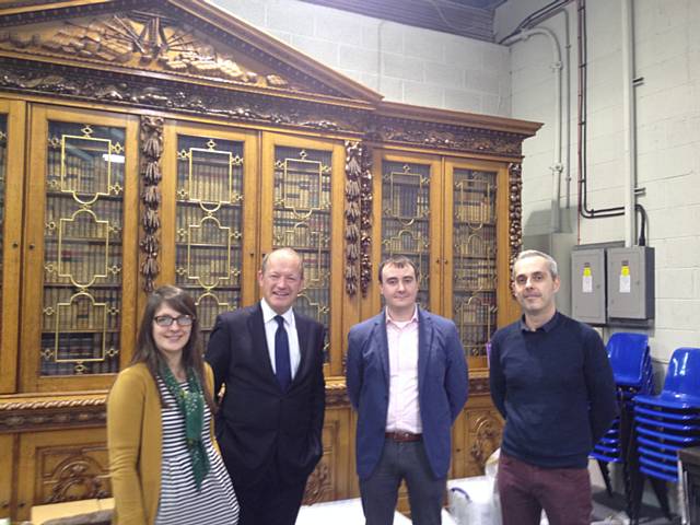 Museum Curator Sarah Hodgkinson, Rochdale MP Simon Danczuk, Link4Life Arts and Heritage Manager Tom Besford and Darren Grice, Head of Culture, Health and Participation