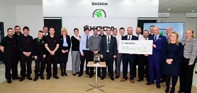 Paul Arden, General Manager with his team at RRG ŠKODA Rochdale 