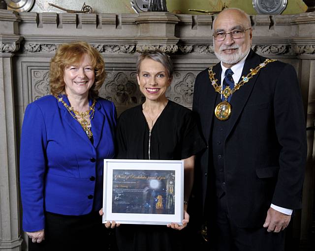 Mayoress Cecile Biant, Sue Devaney and Mayor Sunrinder Biant