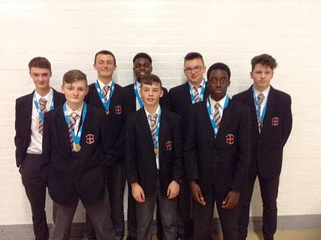 St Cuthbert's RC High School Year 10 boys’ handball team