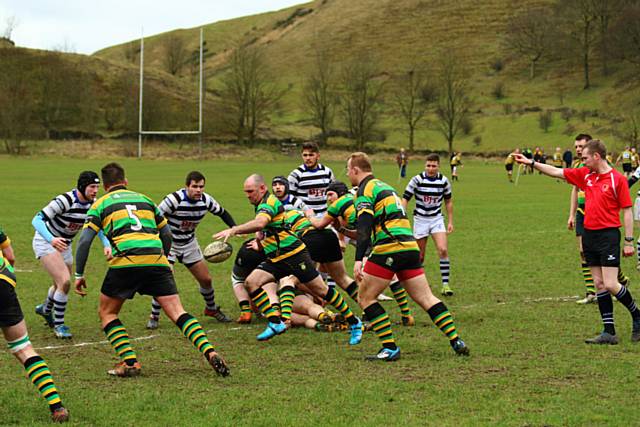 Chris Hough playing for territory<br /> Littleborough RUFC v Trafford MV