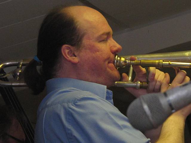 The Blue Magnolia Jass Orchestra trombonist Andrew Mackenzie 