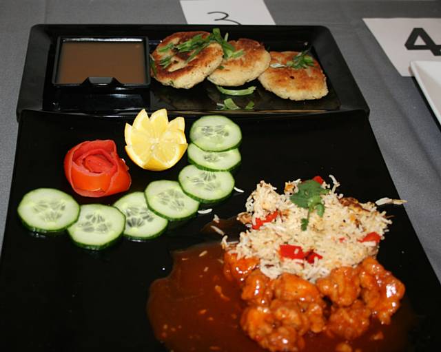 Young Chef of the Year Faiza Qureshi's winning starter and main course in the competition held at Hopwood Hall College