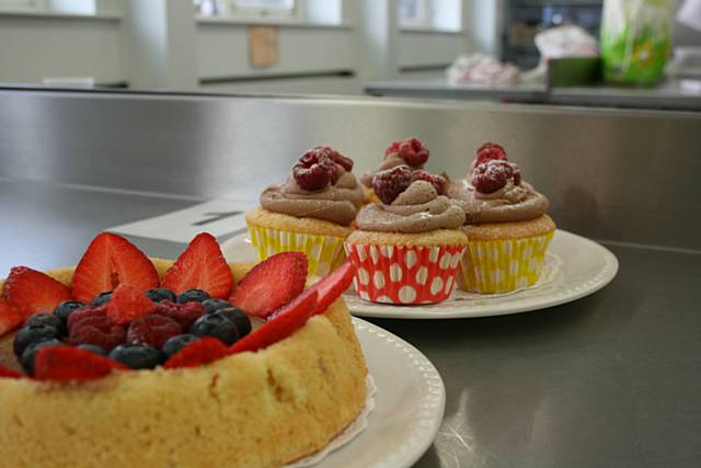 Young Baker of the Year Rianna Siddique's winning cupcakes and flan in the competition held at Hopwood Hall College