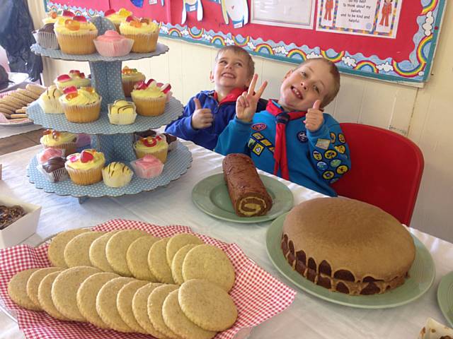 Yummy cakes on sale at 8th Heywood Scout's Sunday’s Car Wash, Coffee & Cake event