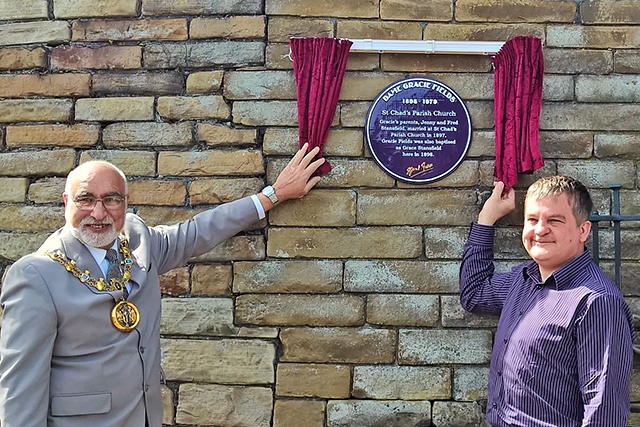 St Chad’s Church is part of the Gracie Fields Trail, Gracie was baptised here in 1898