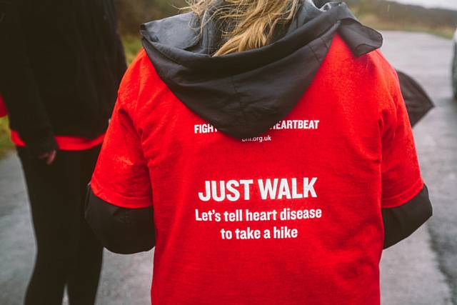 Just Walk all over heart disease to raise money for the British Heart Foundation