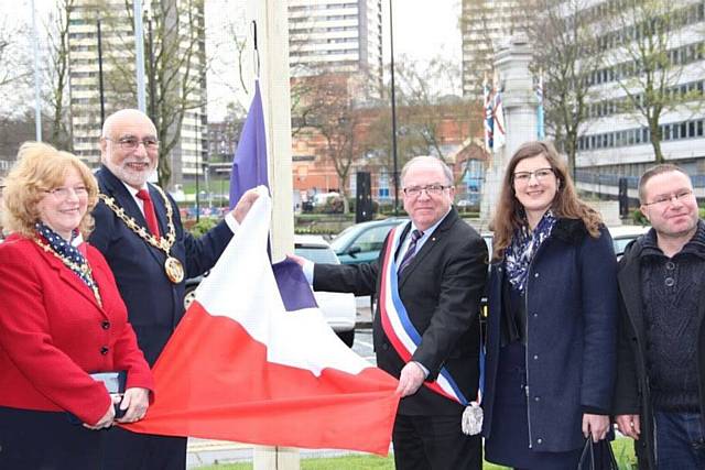 Mayor and Mayoress Surinder and Cecile Biant and Deputy Mayor of Tourcoing