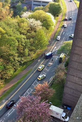 Emergency services on College Road