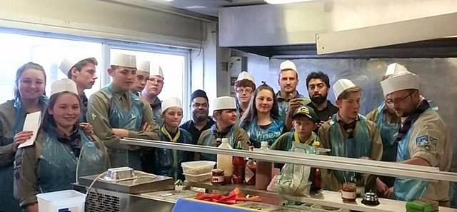 Heywood Scouts learn to cook curry at JazBa Restaurant