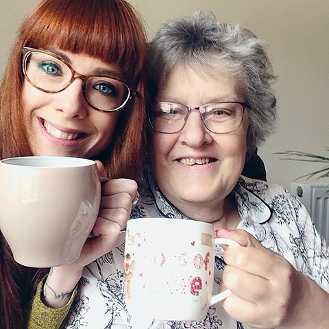 Carly Radoslav with her mum, Sue Haslam