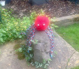 A Scarlet the spider hitches a ride on snail to the Woollen Woods this weekend in Hare Hill Park, Littleborough