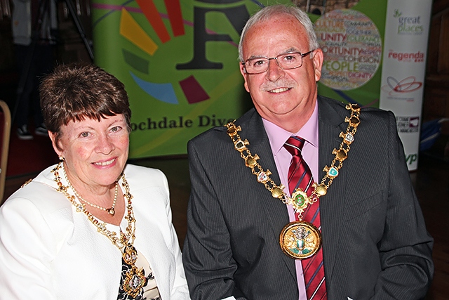 Rochdale Diversity Awards 2016<br /> Mayoress Eliane Dutton and Mayor Ray Dutton