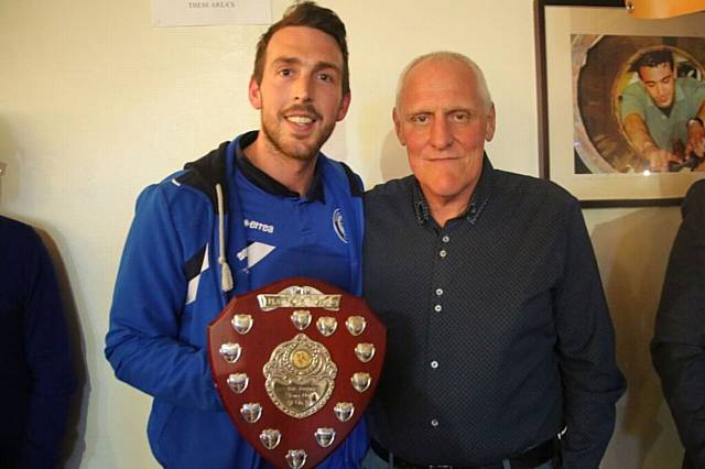 Josh Lillis with Keith Hicks, Head of Dale's Football in the Community Trust