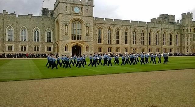 2nd Rossendale Scout Group Band playing in Windsor