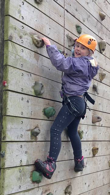 Imogen Zallman takes on the Climbing Wall