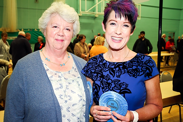 Bamford winner Jane Howard (right) with former councillor Jane Gartside who stood down at this election