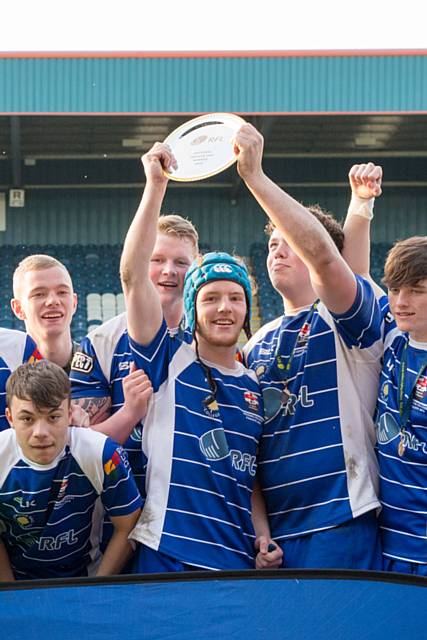 Hopwood Hall College’s victorious Rugby Team after winning the National Colleges Cup