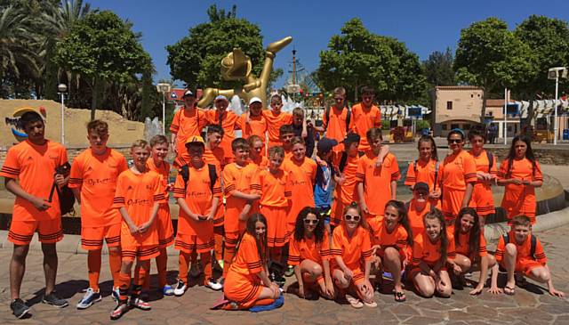 Hollingworth Academy pupils and staff in the Costa Brava for a football activity week