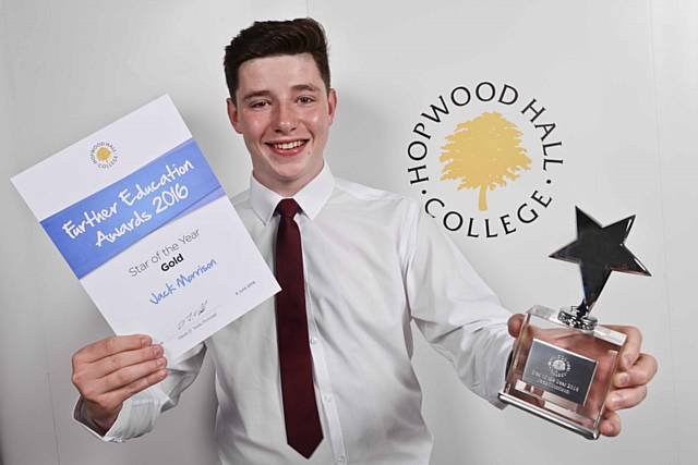 Gold Star Award winner business studies student Jack Morrison