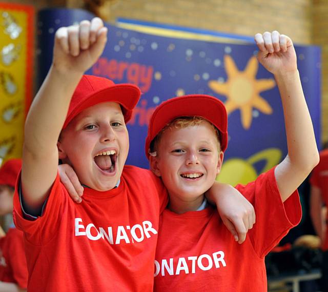 St John Fisher RC Primary School pupils Ethan Williams and Joseph Bromfield