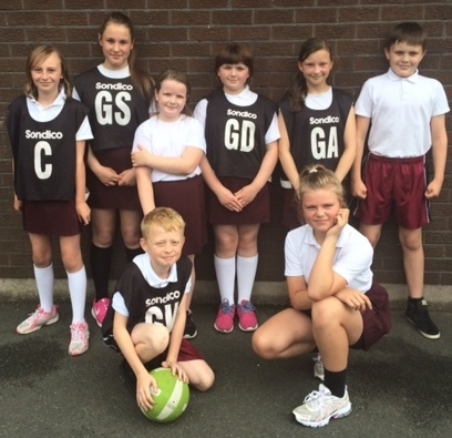 St John with St Michael netball team, who came third