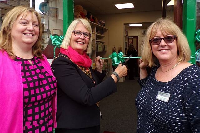 Sarah Ford, Mayor of Whitworth, Councillor Madeline De Souza and Julie Halliwell