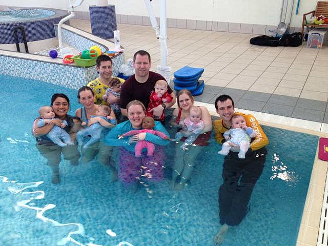 Parents and babies taking part in the Puddle Ducks termly pyjama party