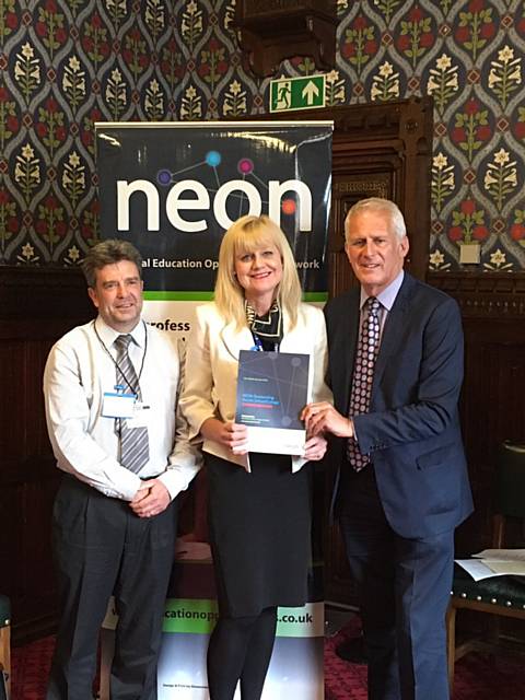 Roy Down and Tracey Martin with Gordon Marsden MP, Shadow Minister of Higher Education, Further Education & Skills