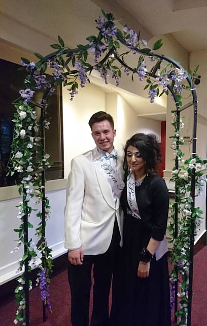 Beech House School Prom King Sam Clutton and Prom Queen Zahra Naqvi