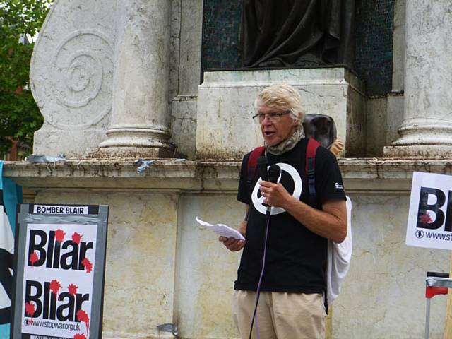 Philip Gilligan addressed the rally on behalf of Greater Manchester Campaign for Nuclear Disarmament