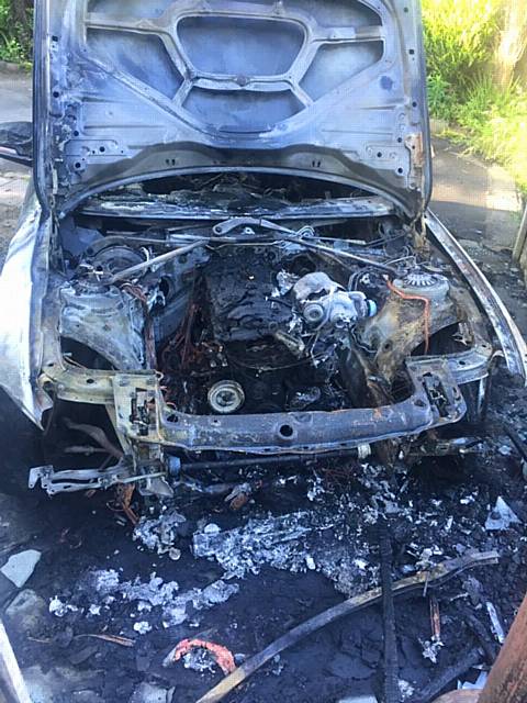 Couple offer £1,000 reward after fire-bomb car attack