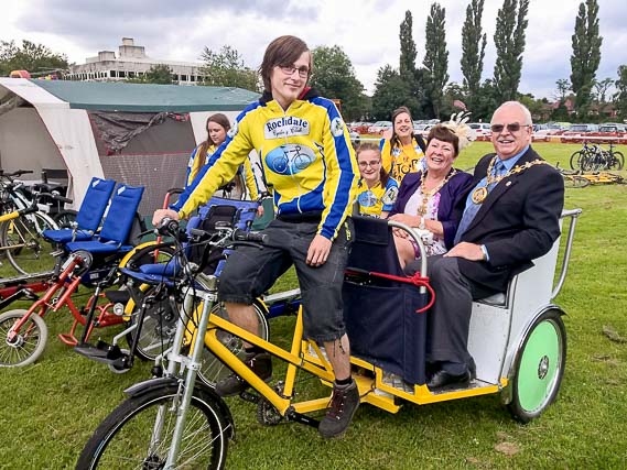 Mayor Ray Dutton and Mayoress Elaine Dutton enjoying Middfest