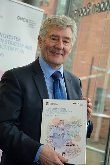 Tony Lloyd at the launch of the Greater Manchester Low-Emission Strategy and Air Quality Action Plan consultation in March