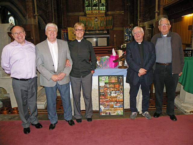 Peter Shrigley, Ray Milligan (church wardens), Rev Jones, Rev Michael Howarth, Rev Canon Roger Hill