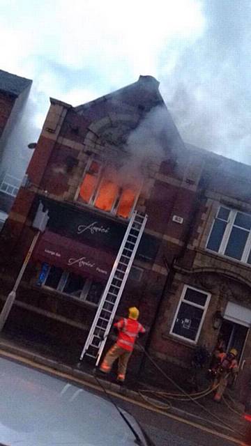 Suspected arson attack at Amici Lounge, Littleborough