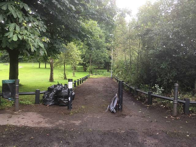 Residents of Sparth Bottom joined forces with REAG to clear this overgrown footpath - after