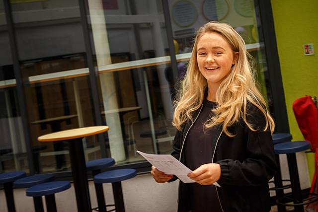 Cardinal Langley students with their GCSE results