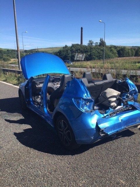 M62 was closed at 12.50pm at junction 21 for Milnrow after multi-car crash involving up to five vehicles