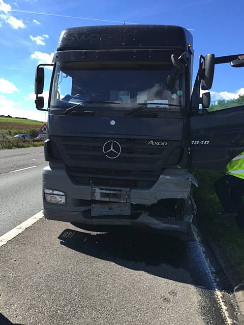 M62 was closed at 12.50pm at junction 21 for Milnrow after multi-car crash involving up to five vehicles	