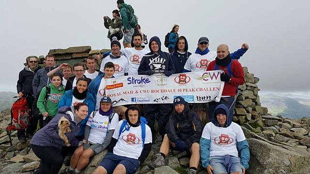 Royal Mail and CWU Rochdale ten peak challenge members