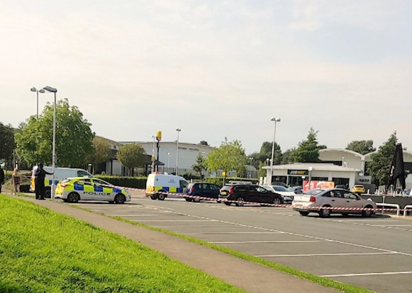 Emergency services at the scene at Sandbrook Park