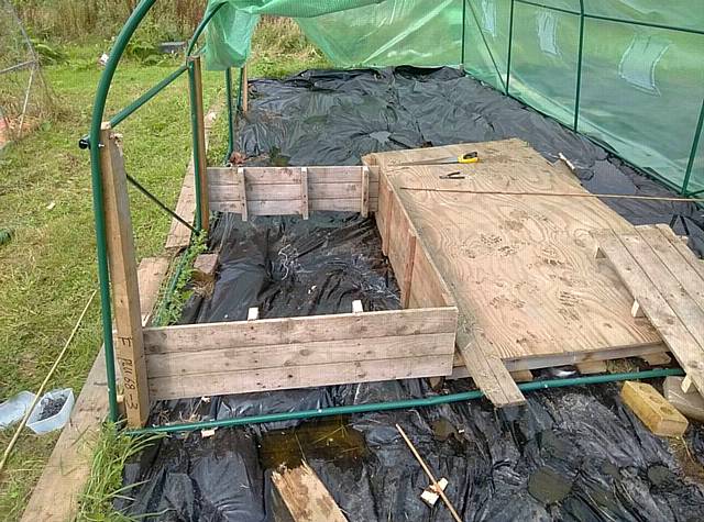 The damaged polytunnel