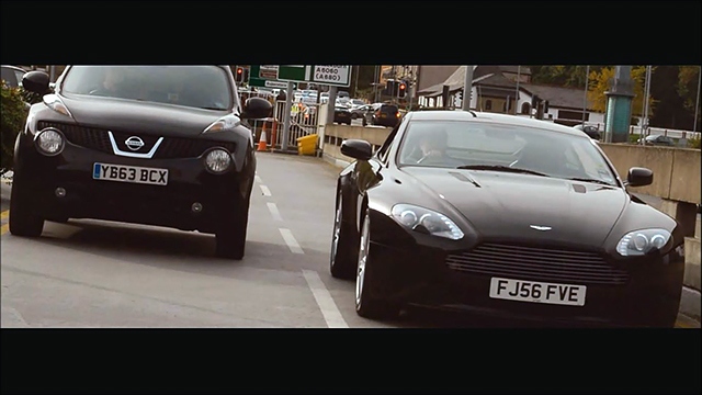 Licence to thrill - the Aston Martin being filmed