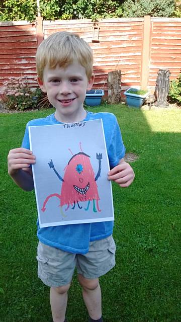 Thomas Mitchell with his dust mite design