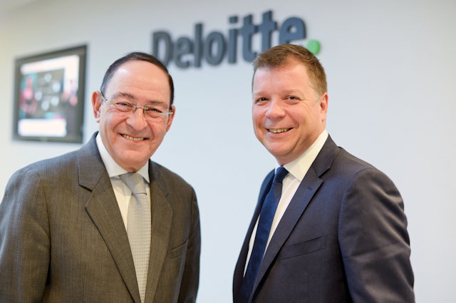 Sir Howard Bernstein, with Deloitte managing partner Richard Bell