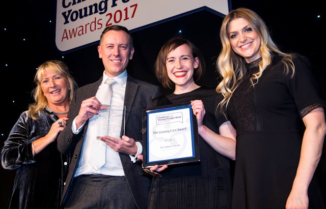 Denise Burke, Director of United for All Ages with The Children’s Society’s Senior Public Affairs Officer, Tom Redfearn, and Campaigns Manager, Sarah Wayman, and Anna Williamson (TV Presenter and mental health campaigner)