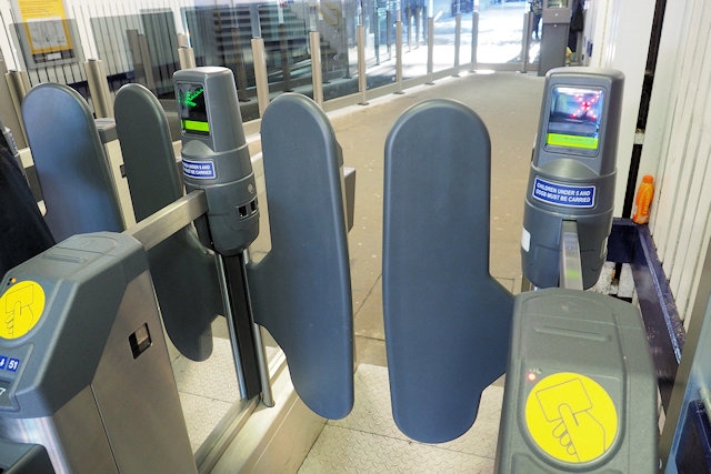 Ticket gates at Rochdale Train Station 